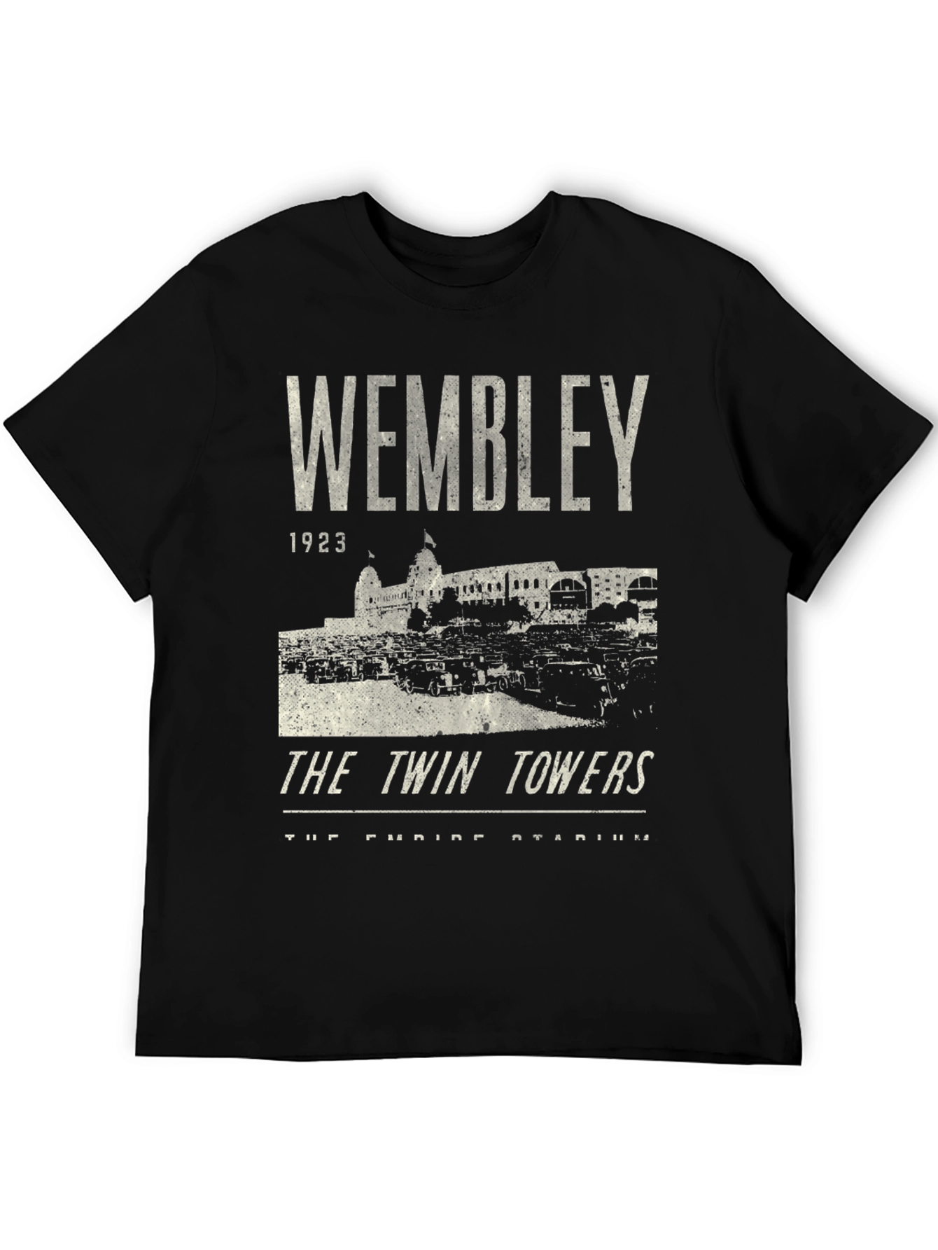 Wembley 1923 Twin Towers Black Graphic T-Shirt