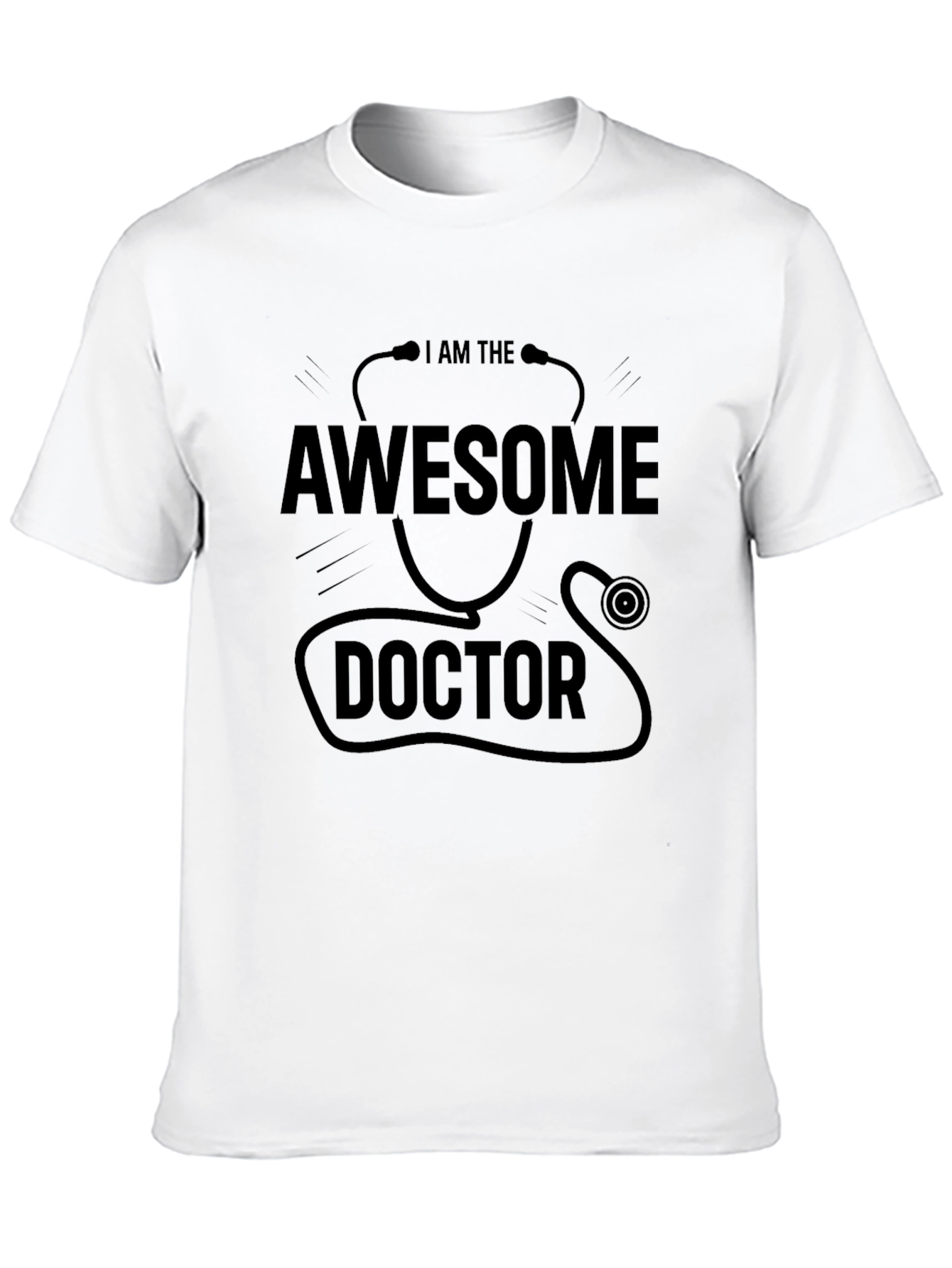 Awesome Doctor Graphic Tee - Black Casual T-Shirt