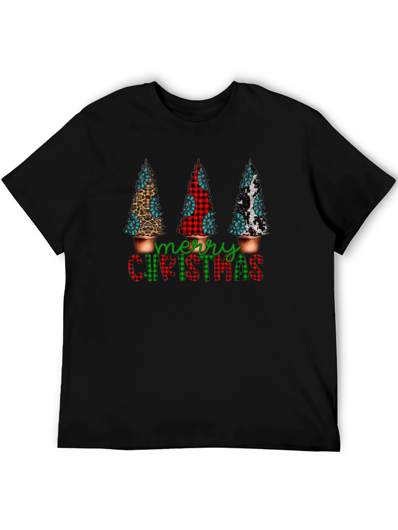 Merry Christmas Tree Graphic Tee - Holiday Style