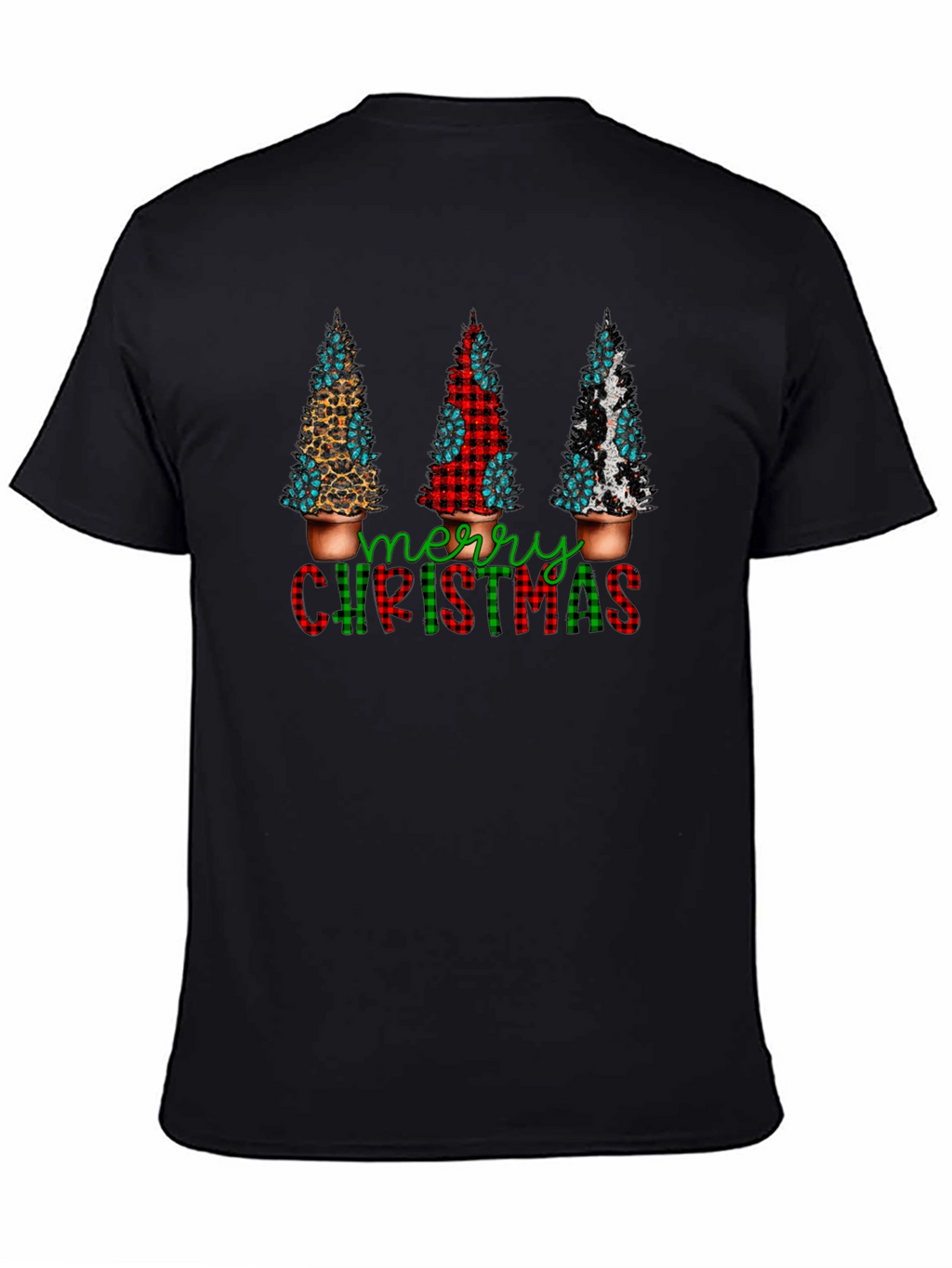 Merry Christmas Tree Graphic Tee - Holiday Style