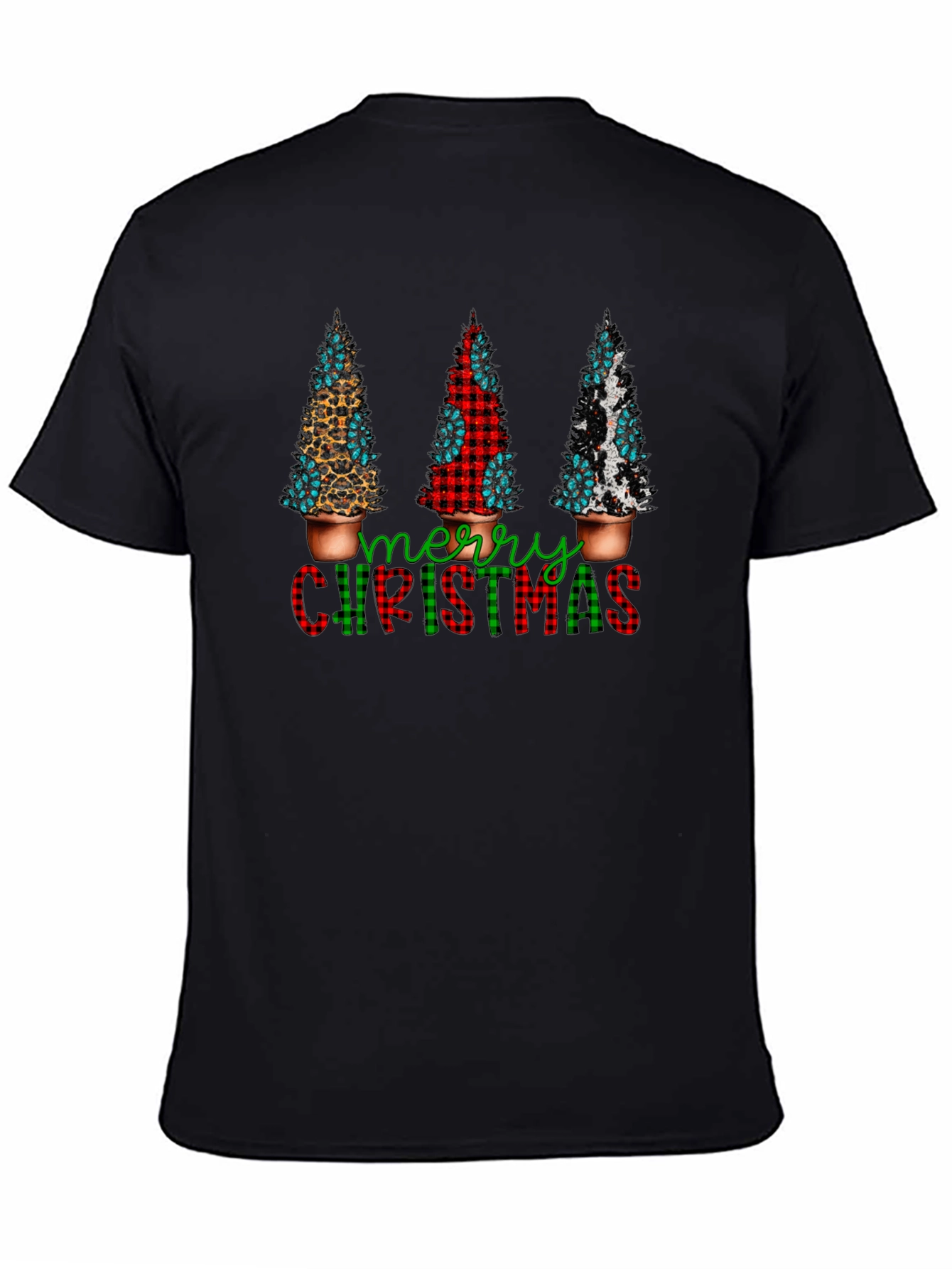 Merry Christmas Tree Graphic Tee - Holiday Style
