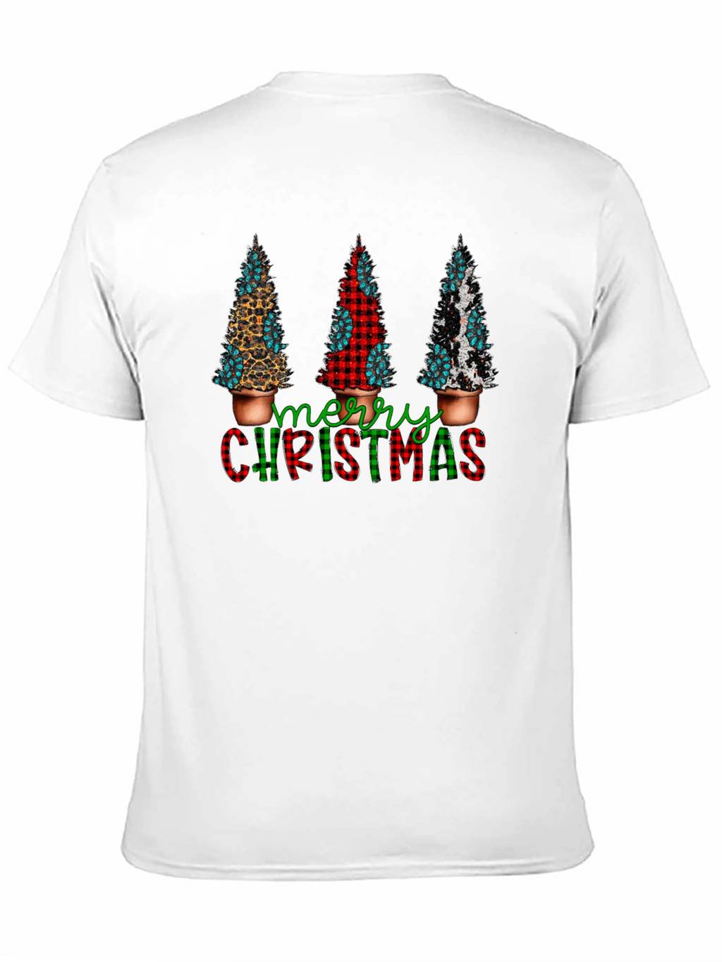 Merry Christmas Tree Graphic Tee - Holiday Style