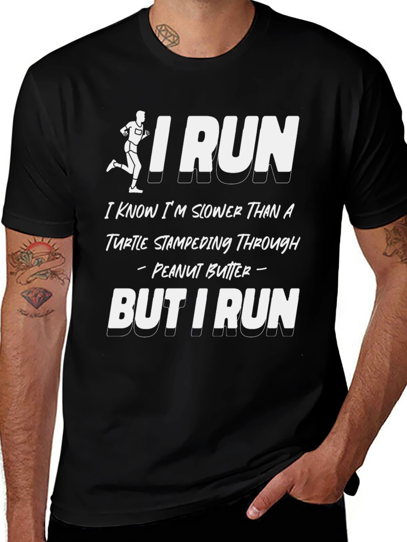 Funny Runner T-Shirt - Turtle in Peanut Butter