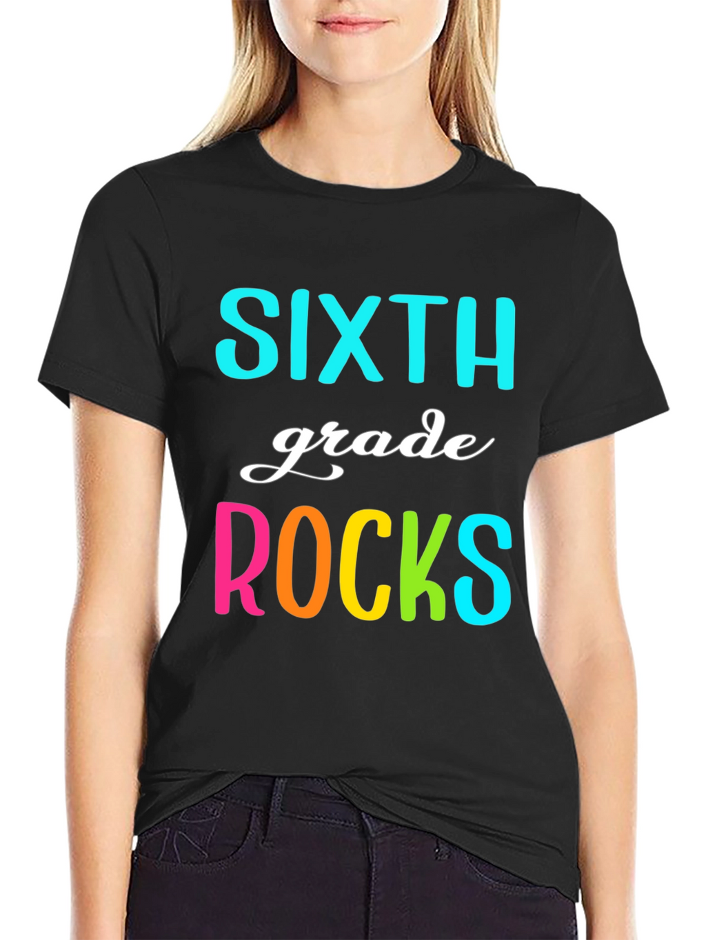 Sixth Grade Rocks T-Shirt - Fun School Tee