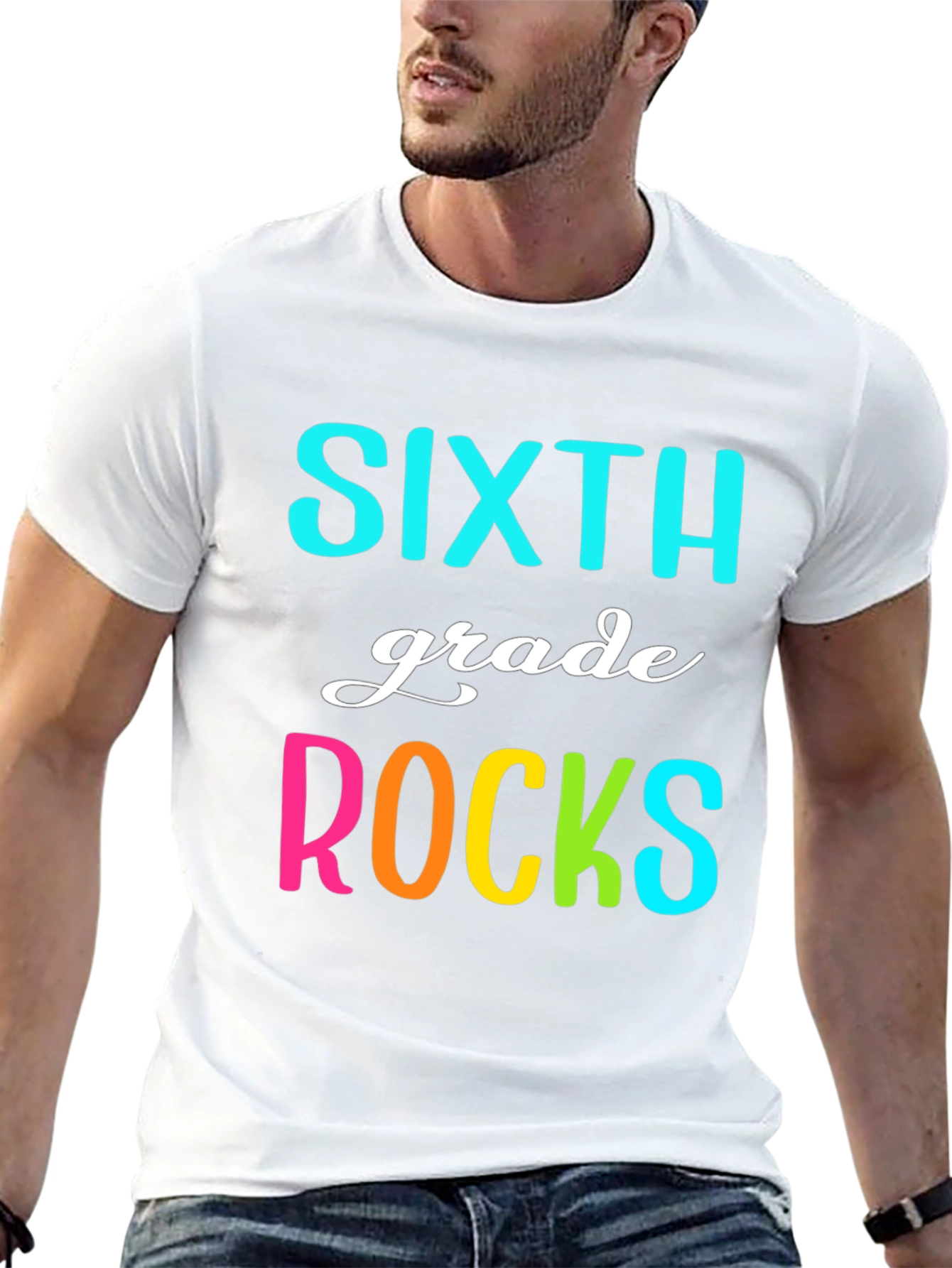 Sixth Grade Rocks T-Shirt - Fun School Tee