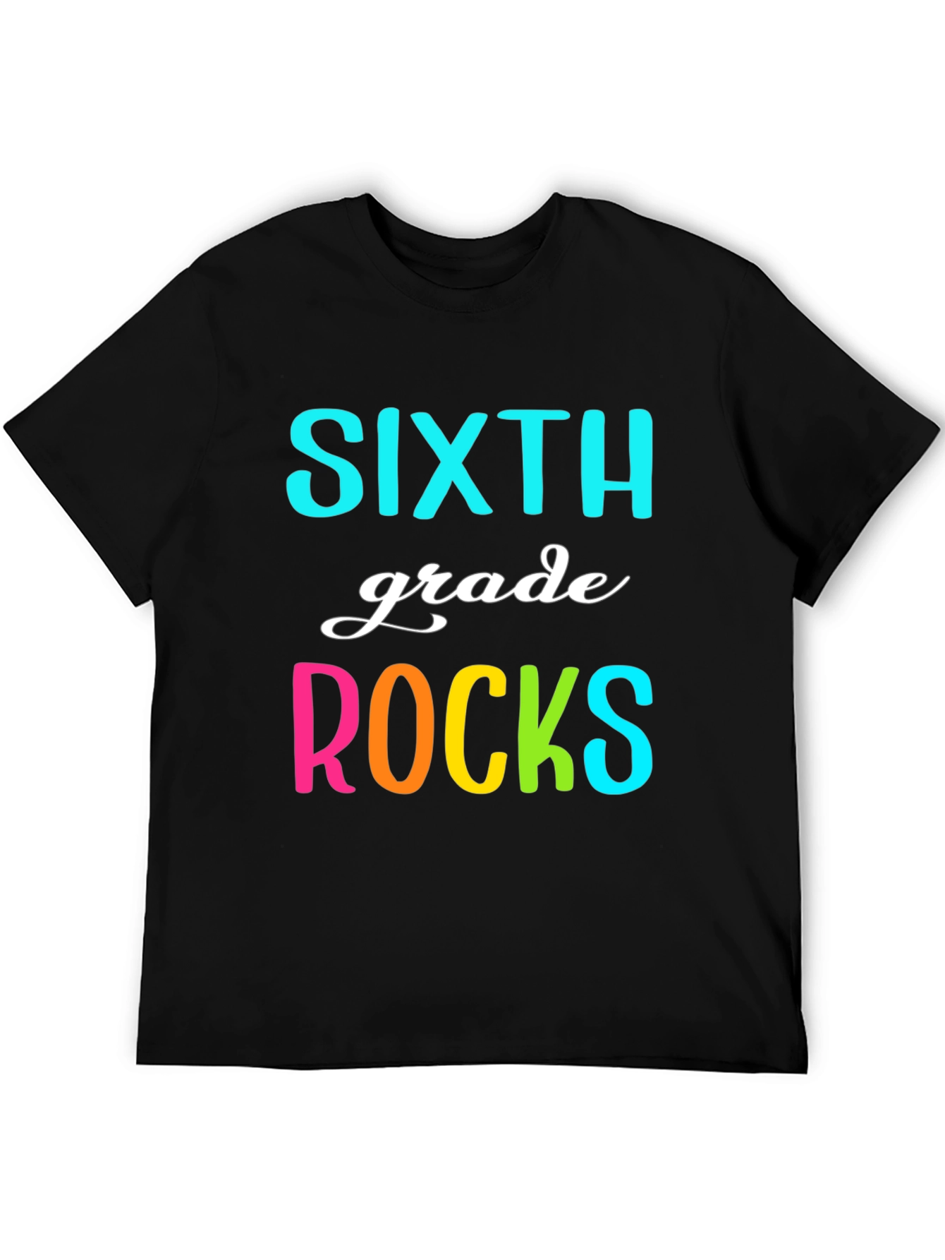 Sixth Grade Rocks T-Shirt - Fun School Tee