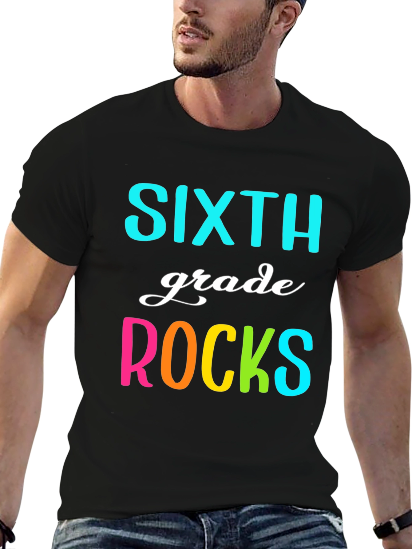 Sixth Grade Rocks T-Shirt - Fun School Tee