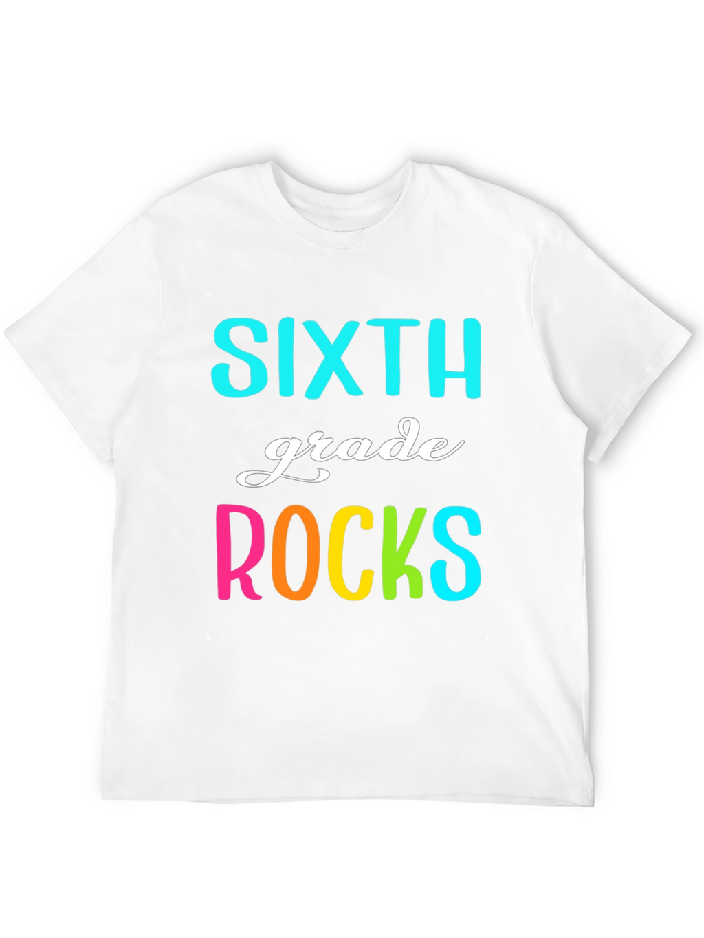 Sixth Grade Rocks T-Shirt - Fun School Tee