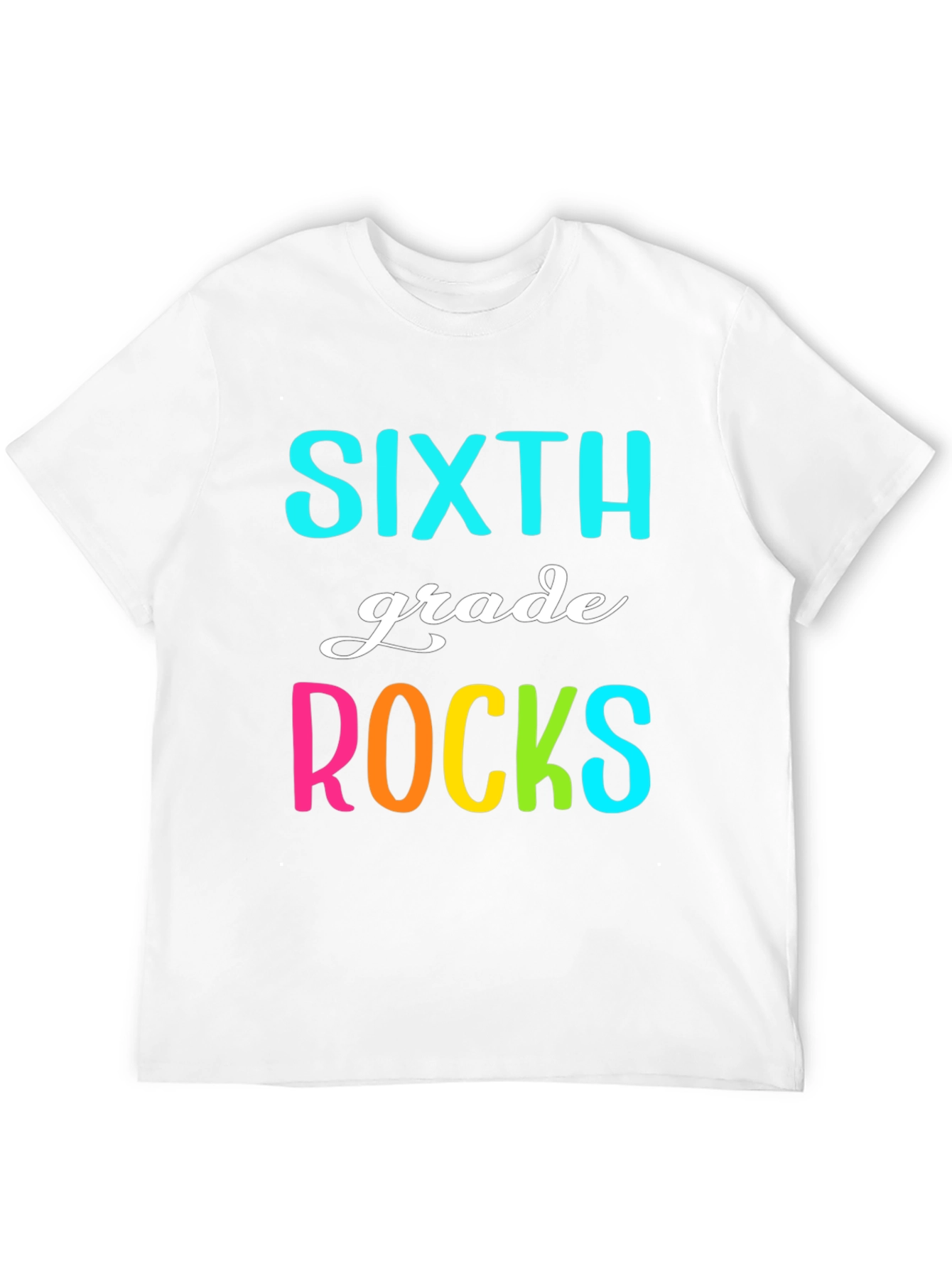 Sixth Grade Rocks T-Shirt - Fun School Tee