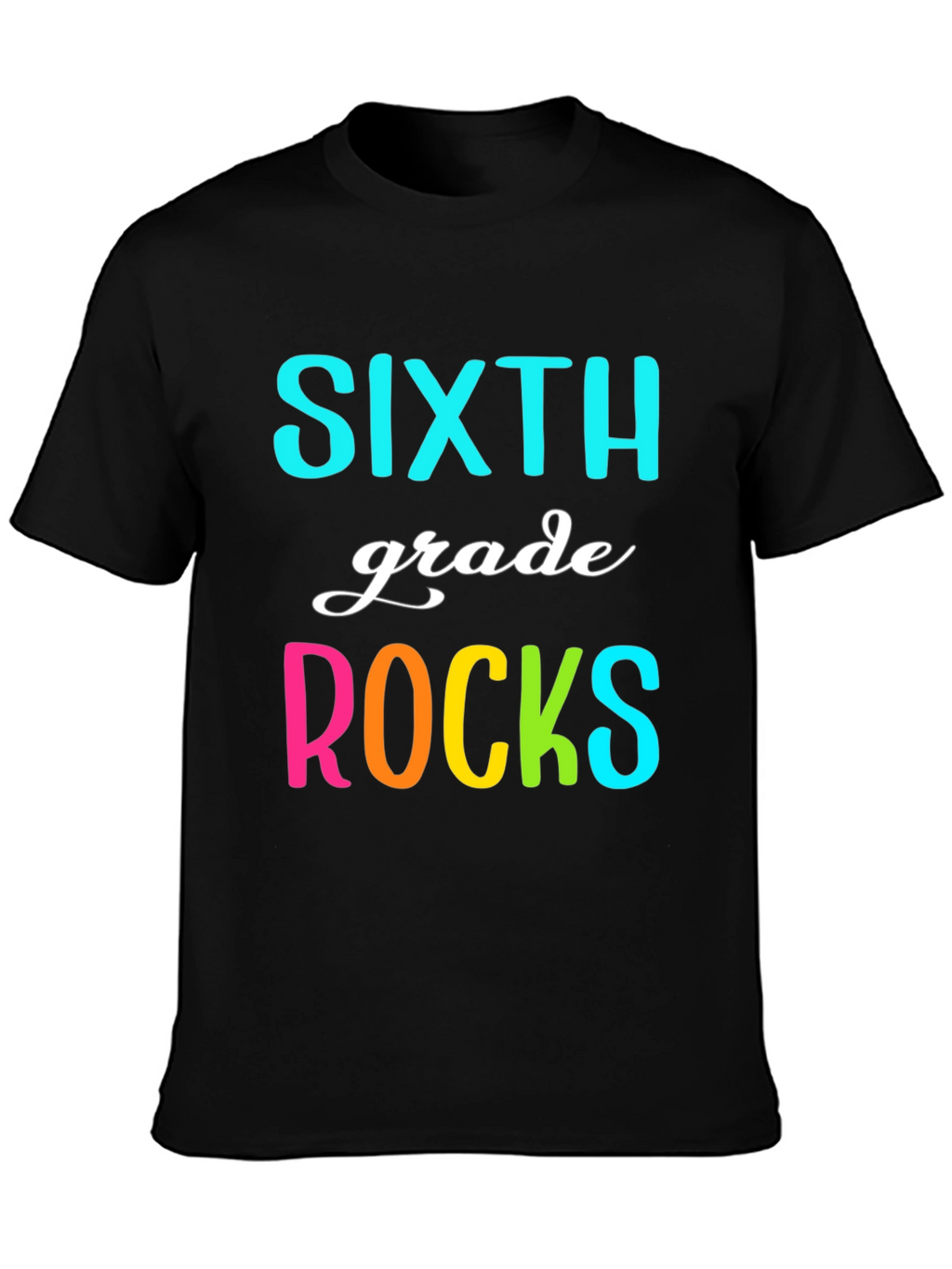 Sixth Grade Rocks T-Shirt - Fun School Tee