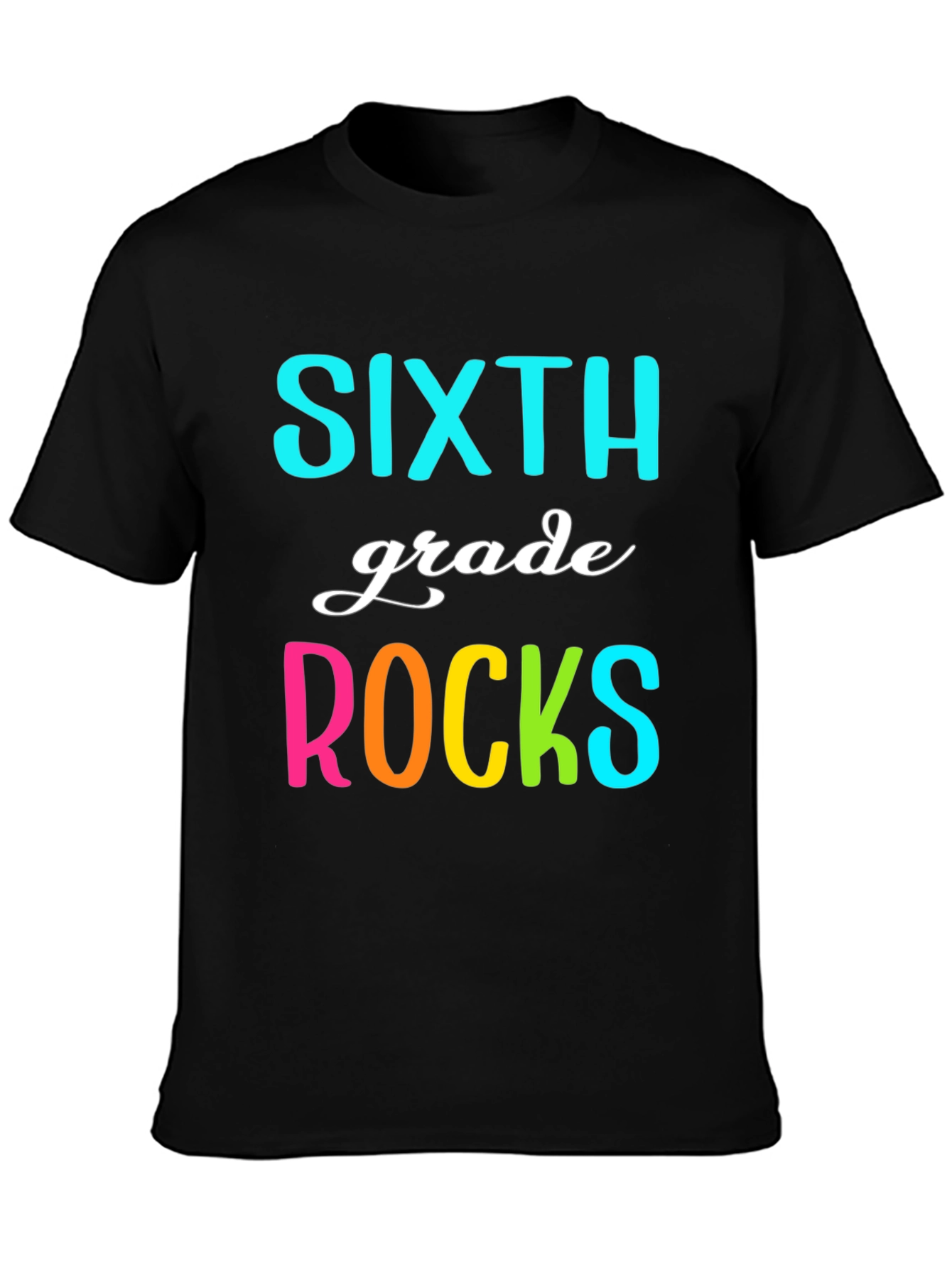 Sixth Grade Rocks T-Shirt - Fun School Tee