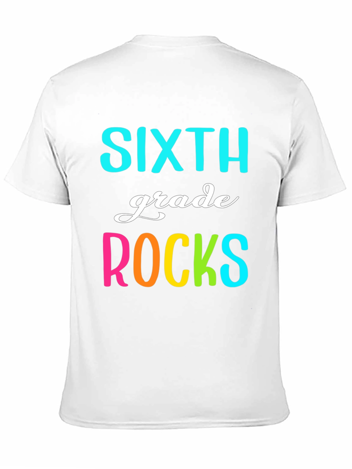Sixth Grade Rocks T-Shirt - Fun School Tee