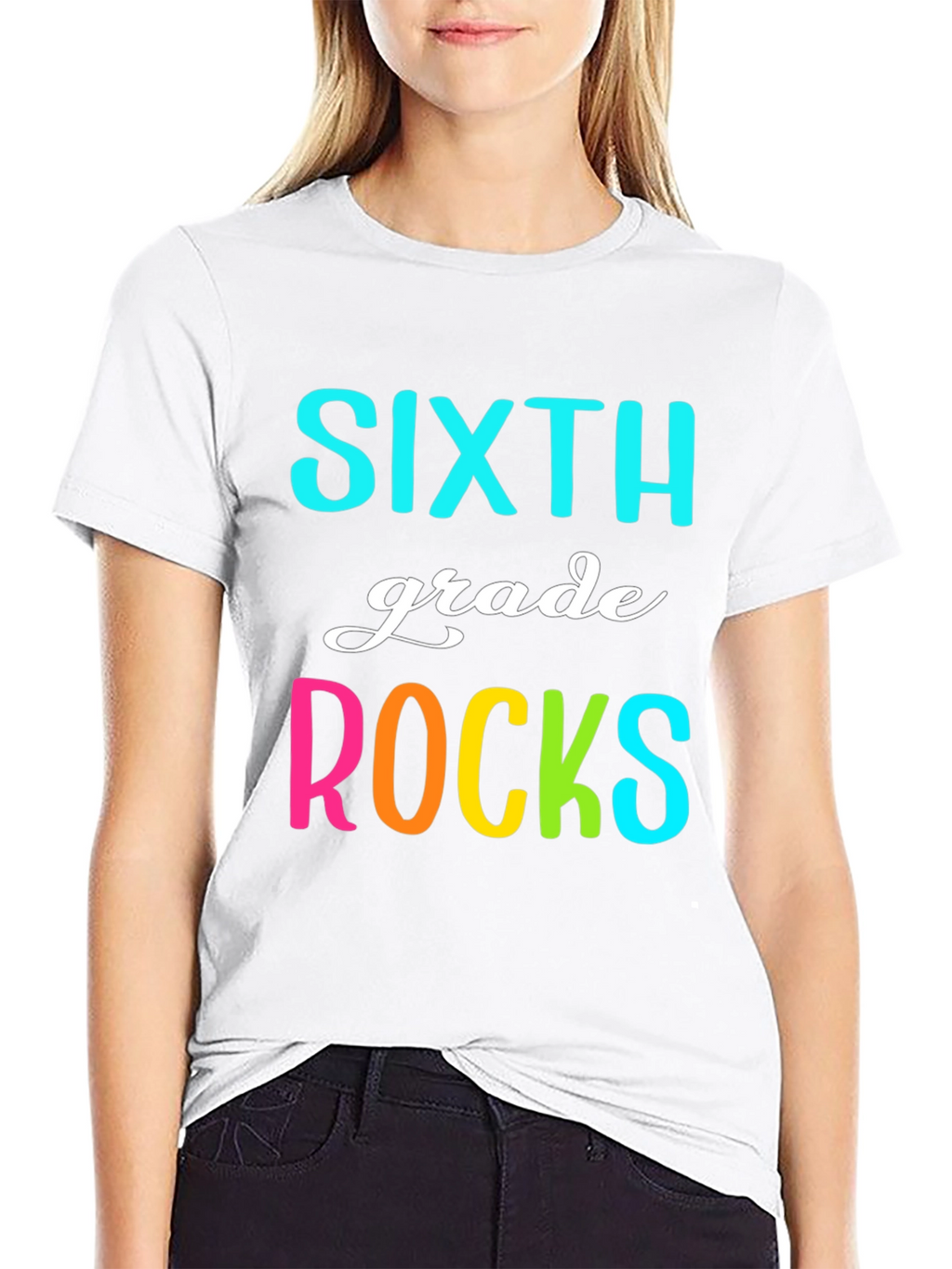 Sixth Grade Rocks T-Shirt - Fun School Tee