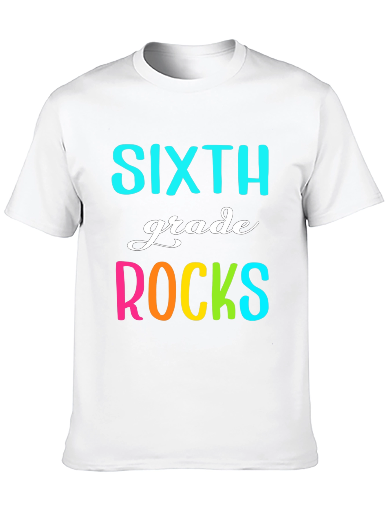 Sixth Grade Rocks T-Shirt - Fun School Tee