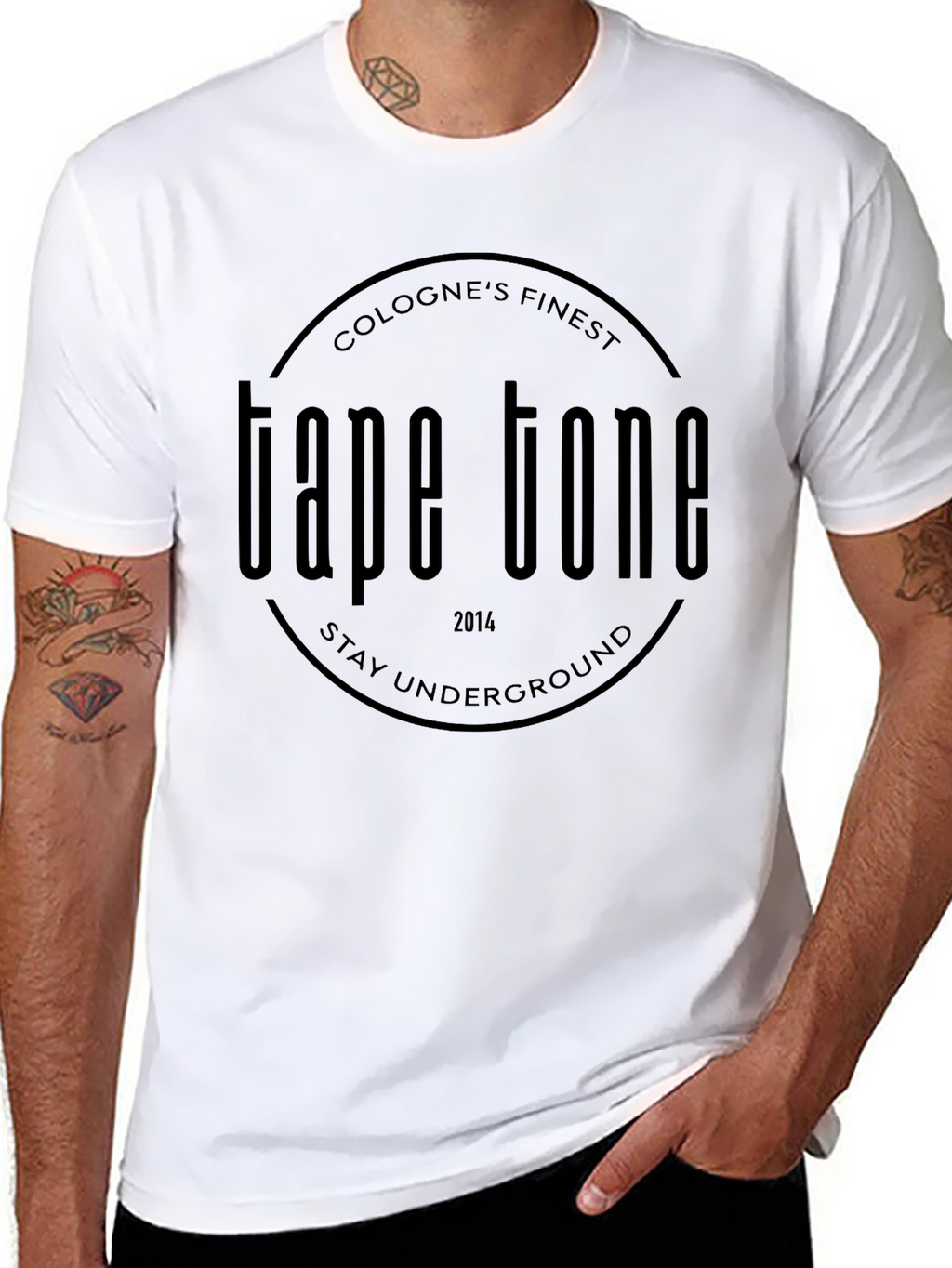 Tape Tone Graphic Print T-Shirt