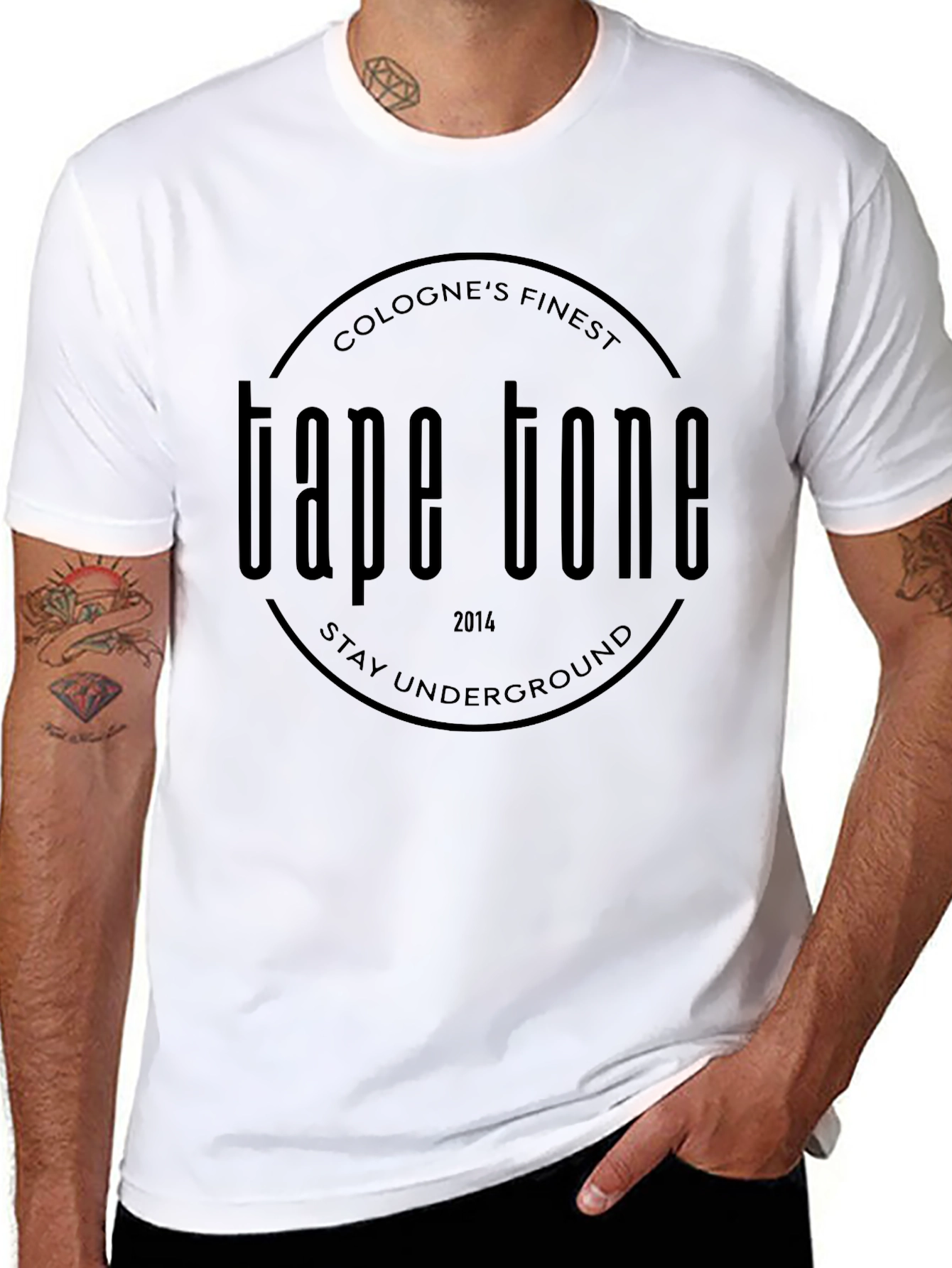 Tape Tone Graphic Print T-Shirt
