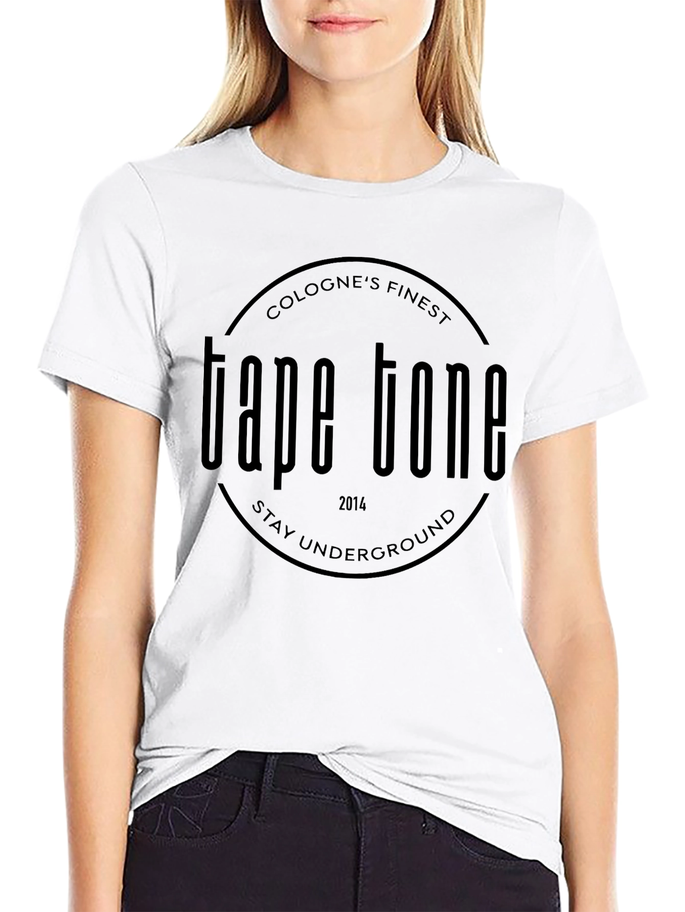Tape Tone Graphic Print T-Shirt