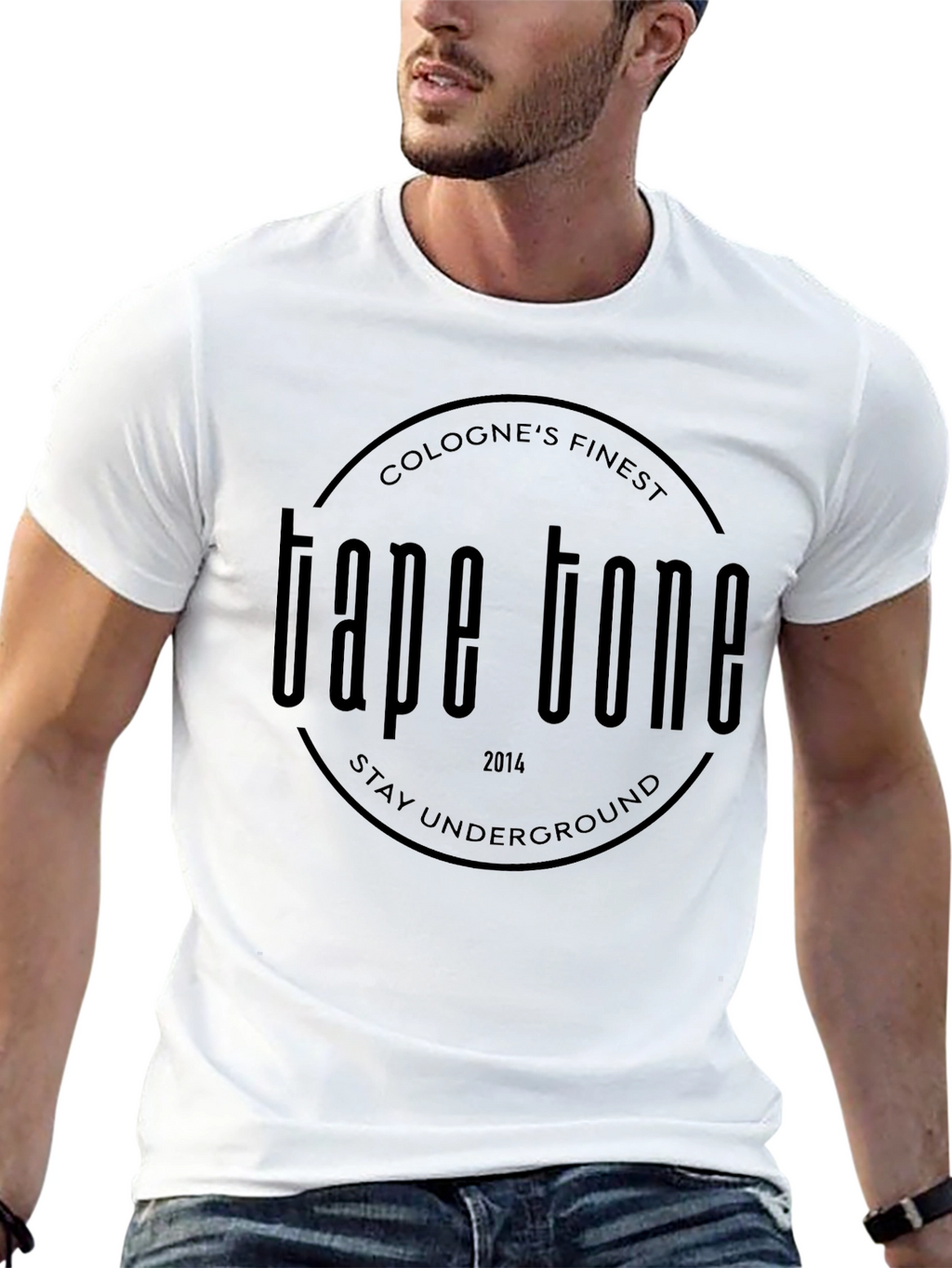 Tape Tone Graphic Print T-Shirt
