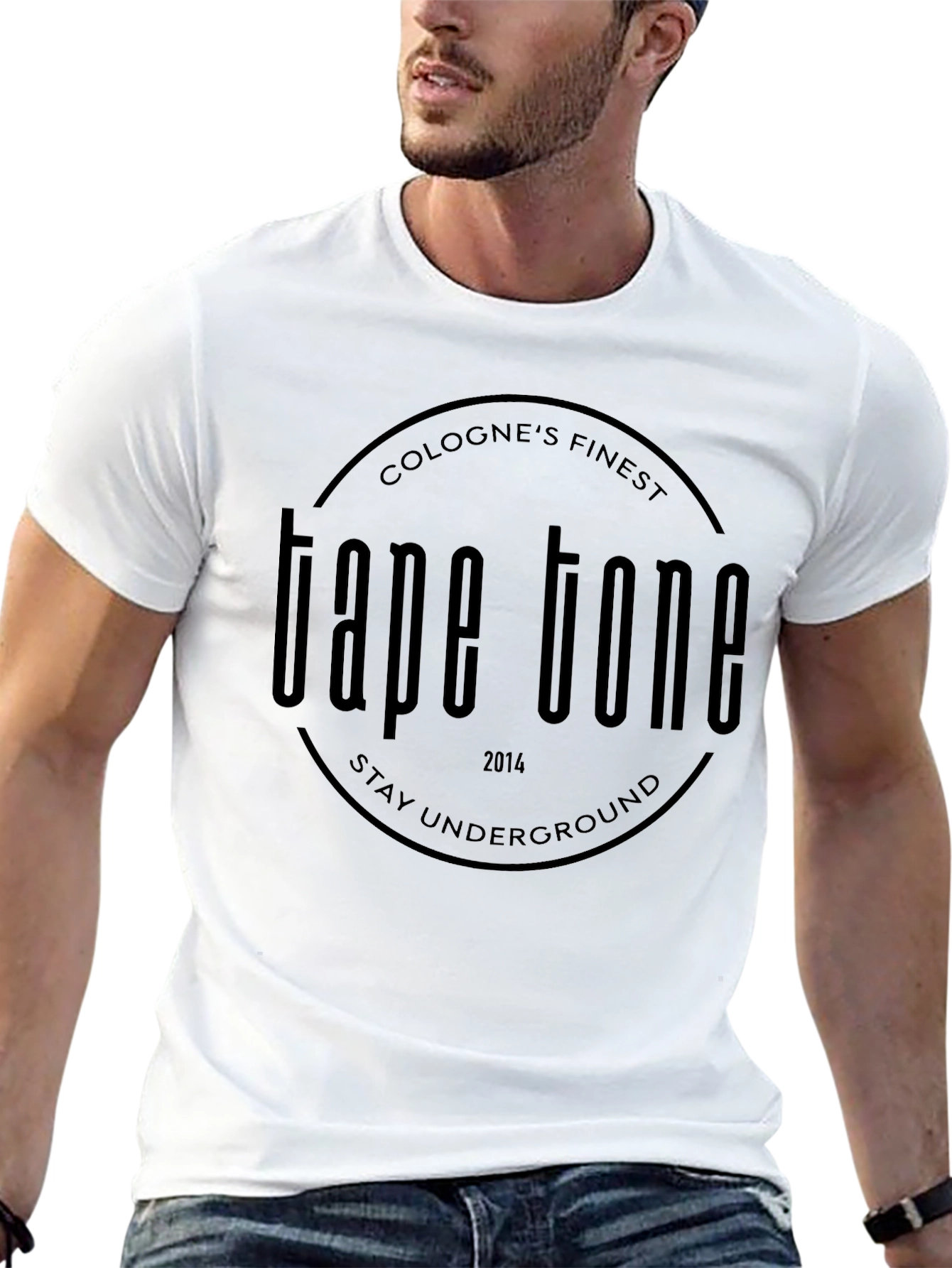 Tape Tone Graphic Print T-Shirt