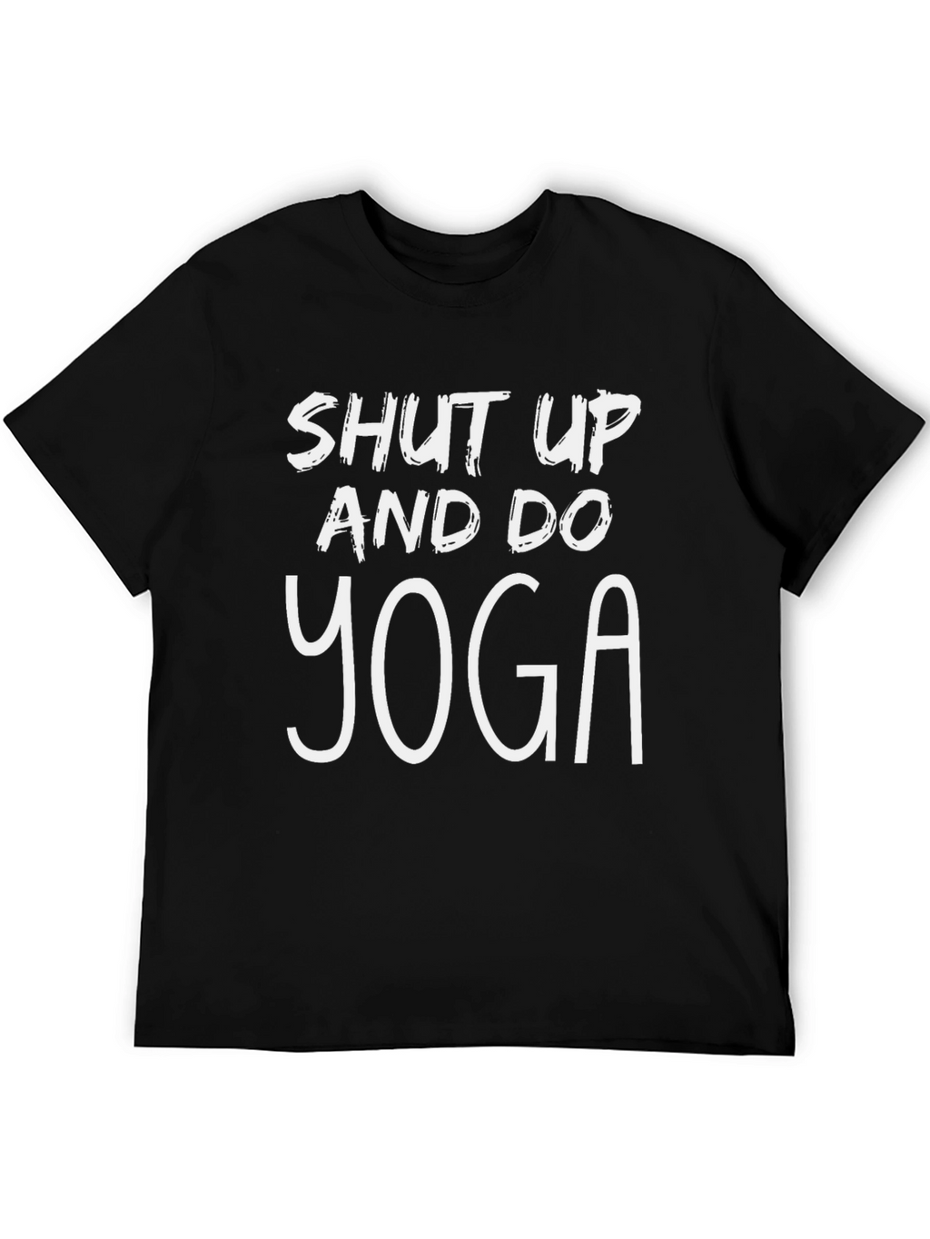 Shut Up and Do Yoga Graphic T-Shirt - Black