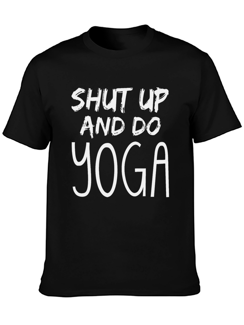 Shut Up and Do Yoga Graphic T-Shirt - Black