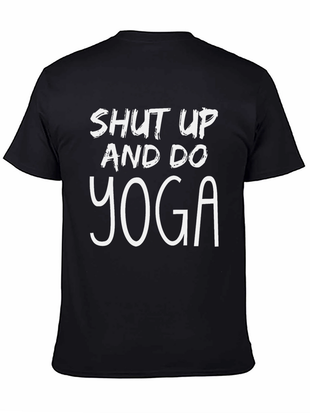 Shut Up and Do Yoga Graphic T-Shirt - Black