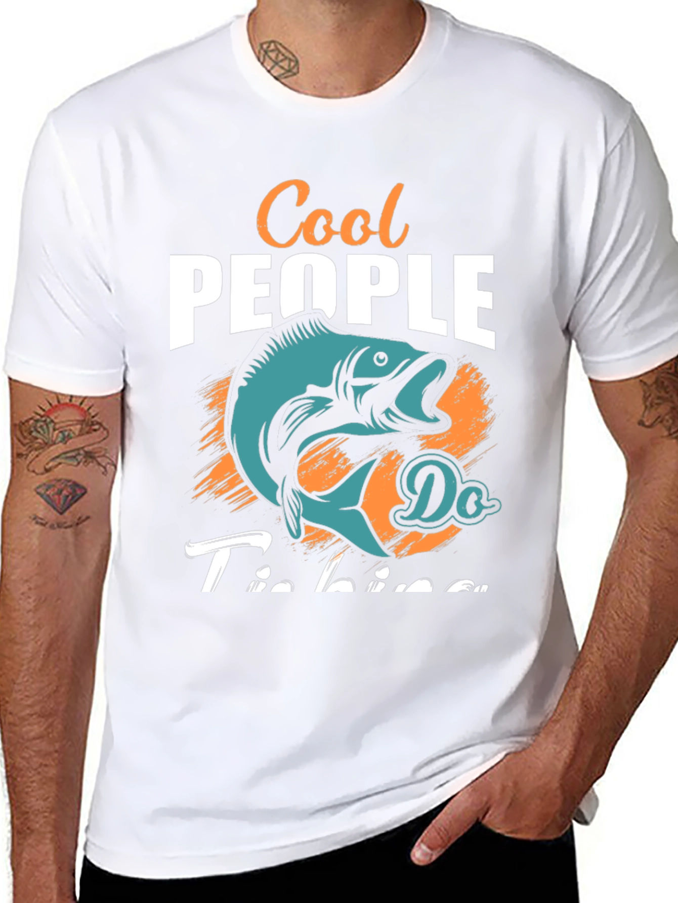 Cool People Do Fishing Graphic Tee