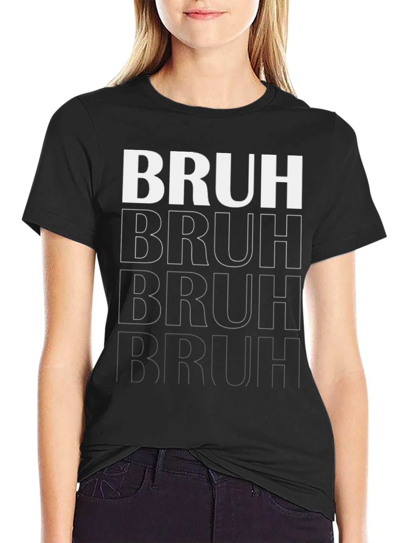 Bruh Graphic Tee - Trendy Casual Wear