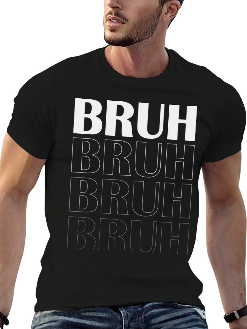 Bruh Graphic Tee - Trendy Casual Wear