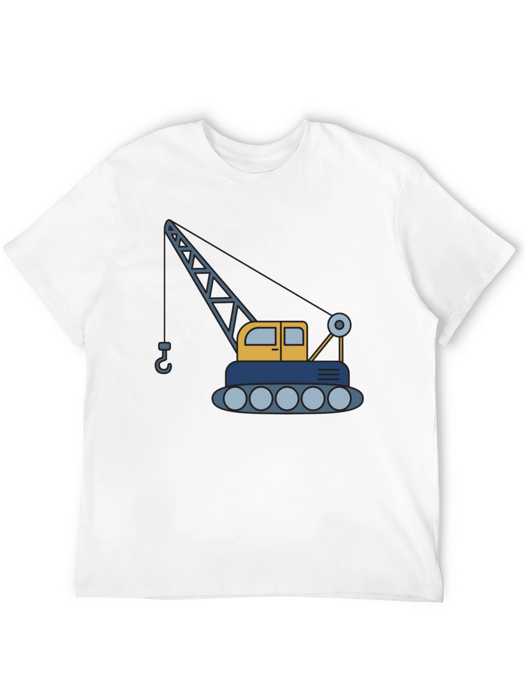 Crane Graphic T-Shirt - Construction Vehicle Tee