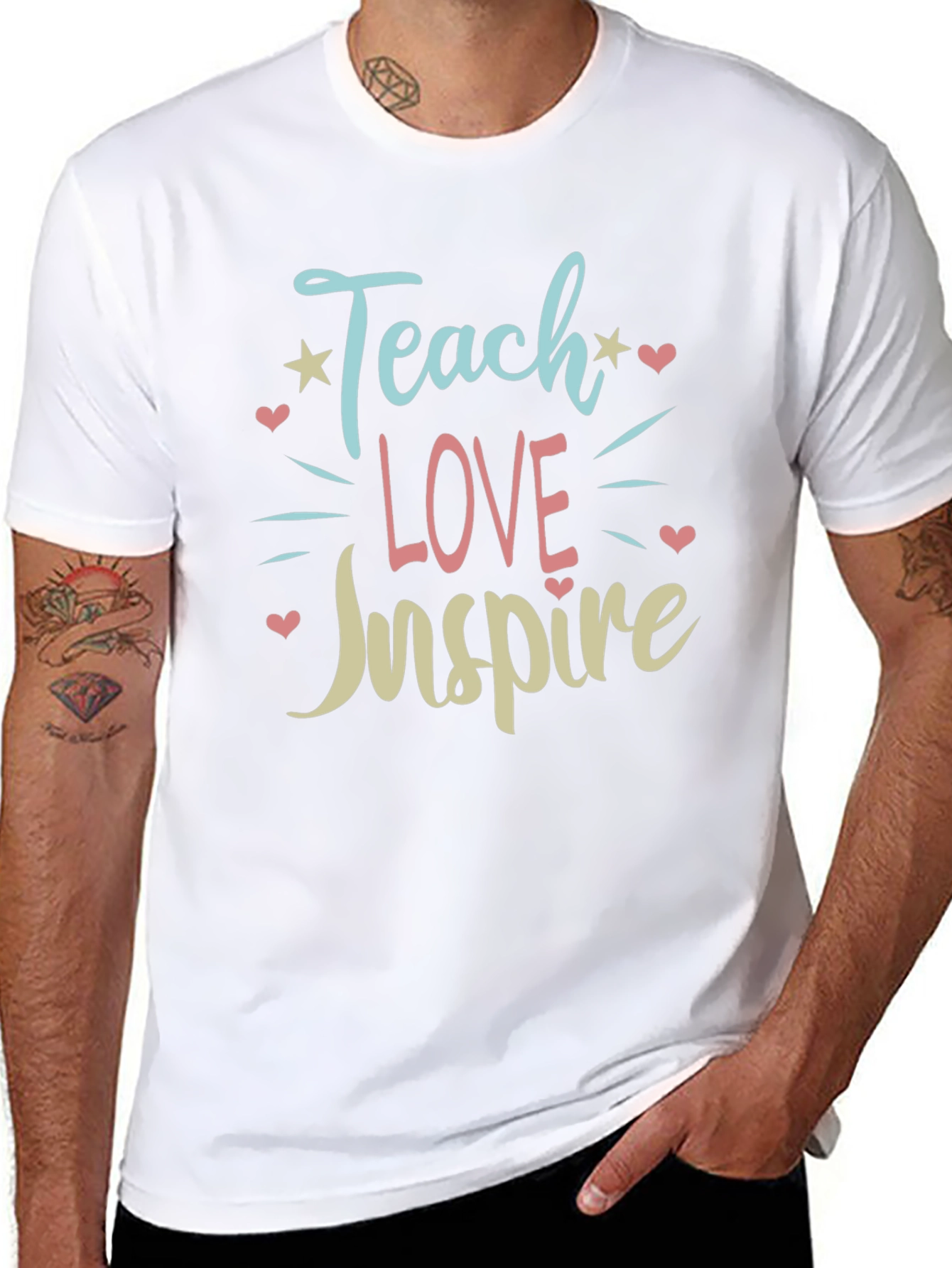 Teach Love Inspire Graphic Tee - Black