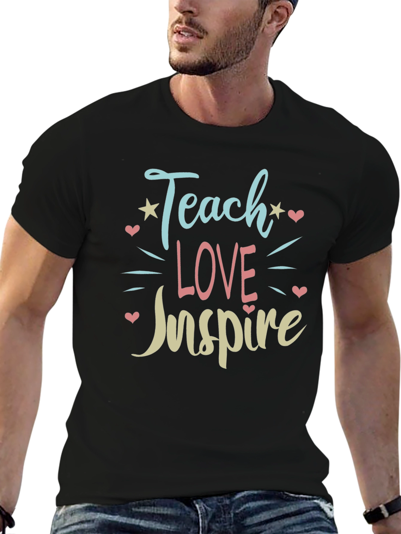 Teach Love Inspire Graphic Tee - Black