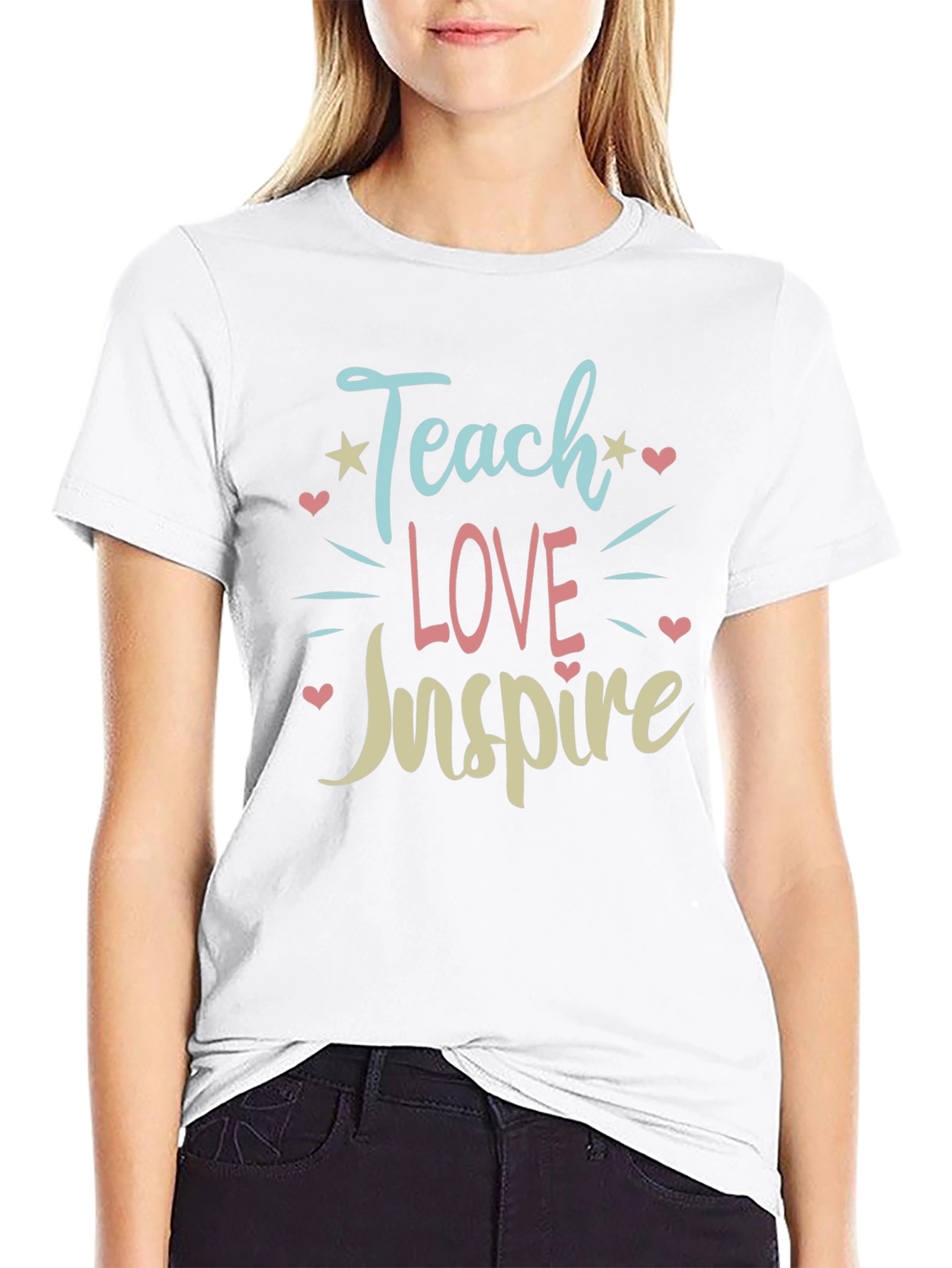Teach Love Inspire Graphic Tee - Black