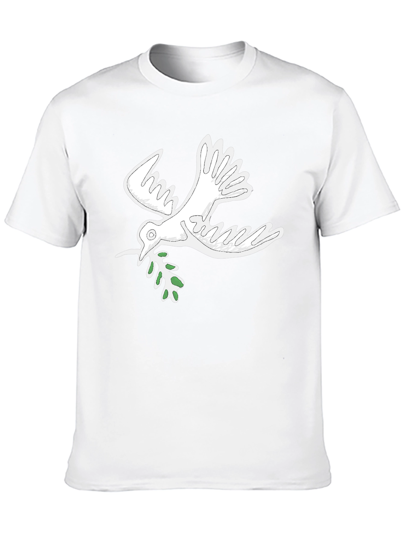 Peace Dove Graphic Tee - Black Cotton Blend Comfort Fit