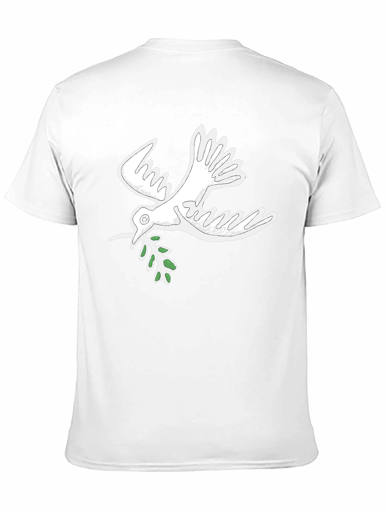 Peace Dove Graphic Tee - Black Cotton Blend Comfort Fit