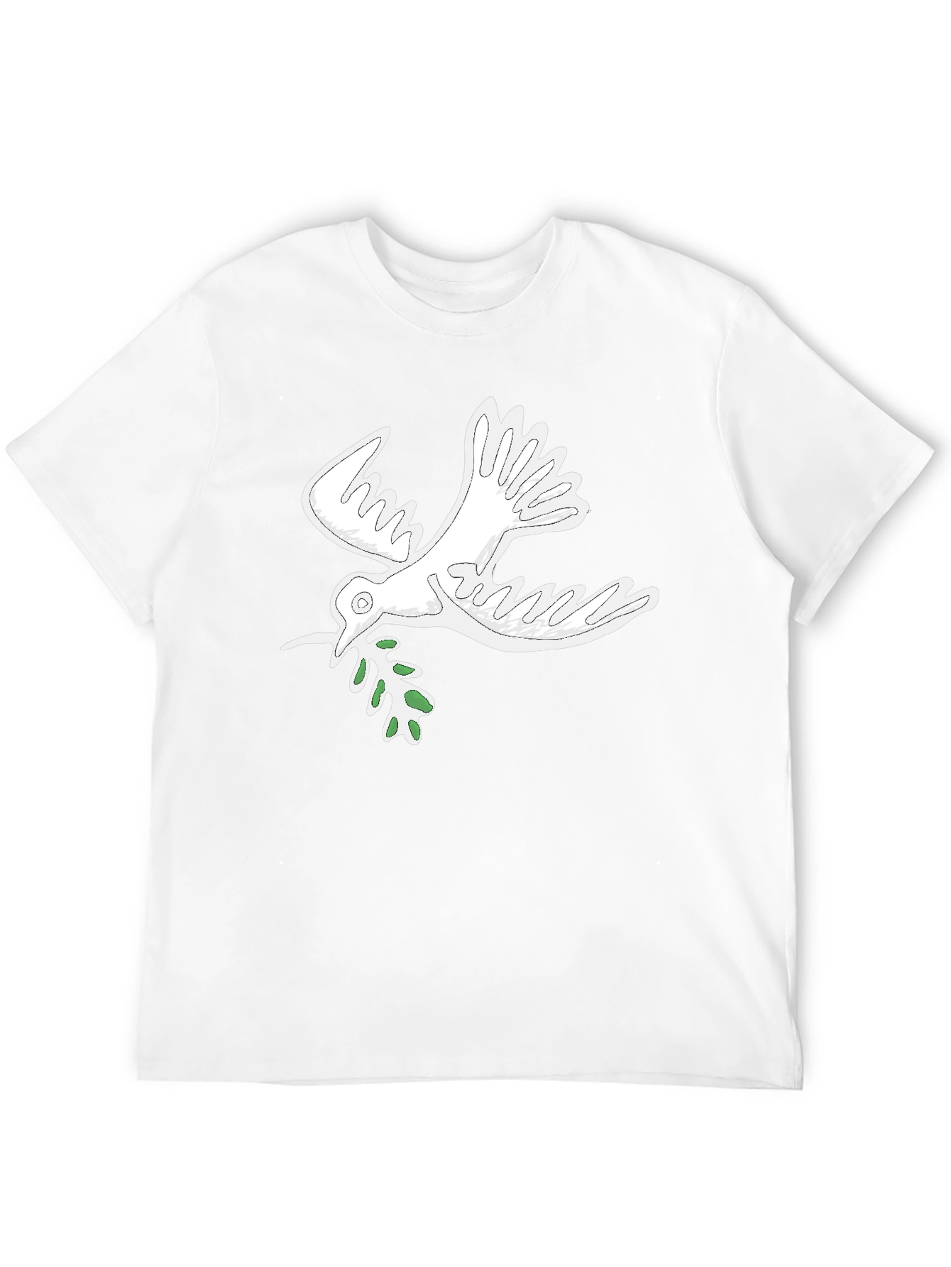 Peace Dove Graphic Tee - Black Cotton Blend Comfort Fit
