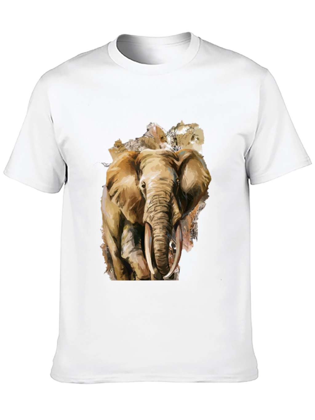 Elephant Graphic Tee - Black Cotton T-Shirt