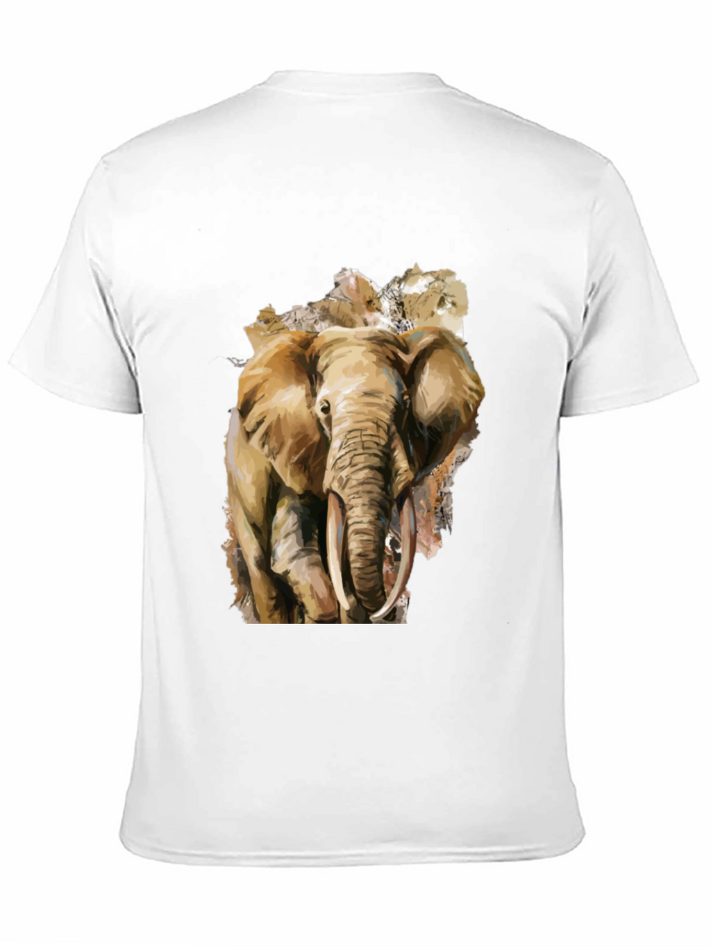 Elephant Graphic Tee - Black Cotton T-Shirt