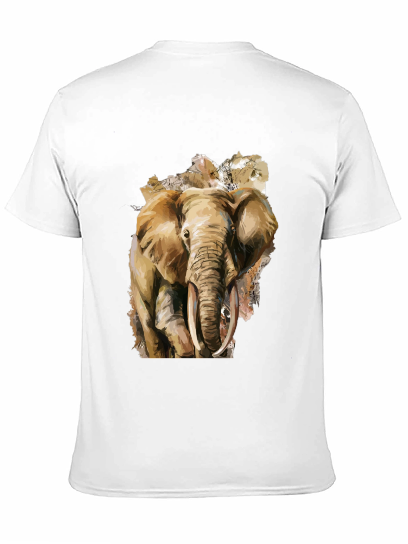 Elephant Graphic Tee - Black Cotton T-Shirt