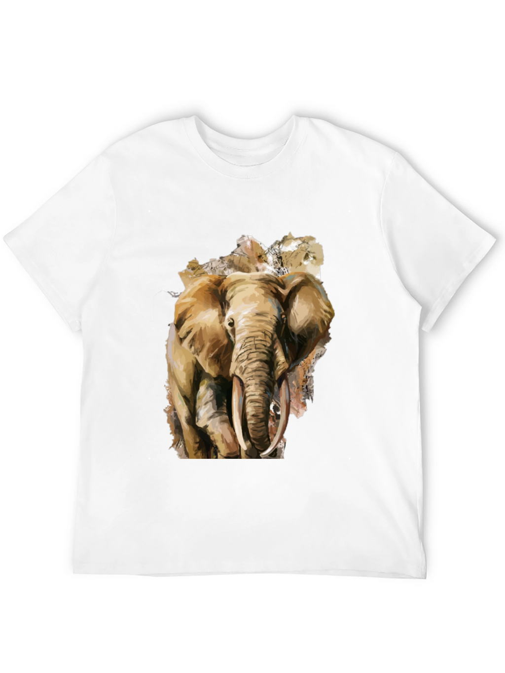 Elephant Graphic Tee - Black Cotton T-Shirt