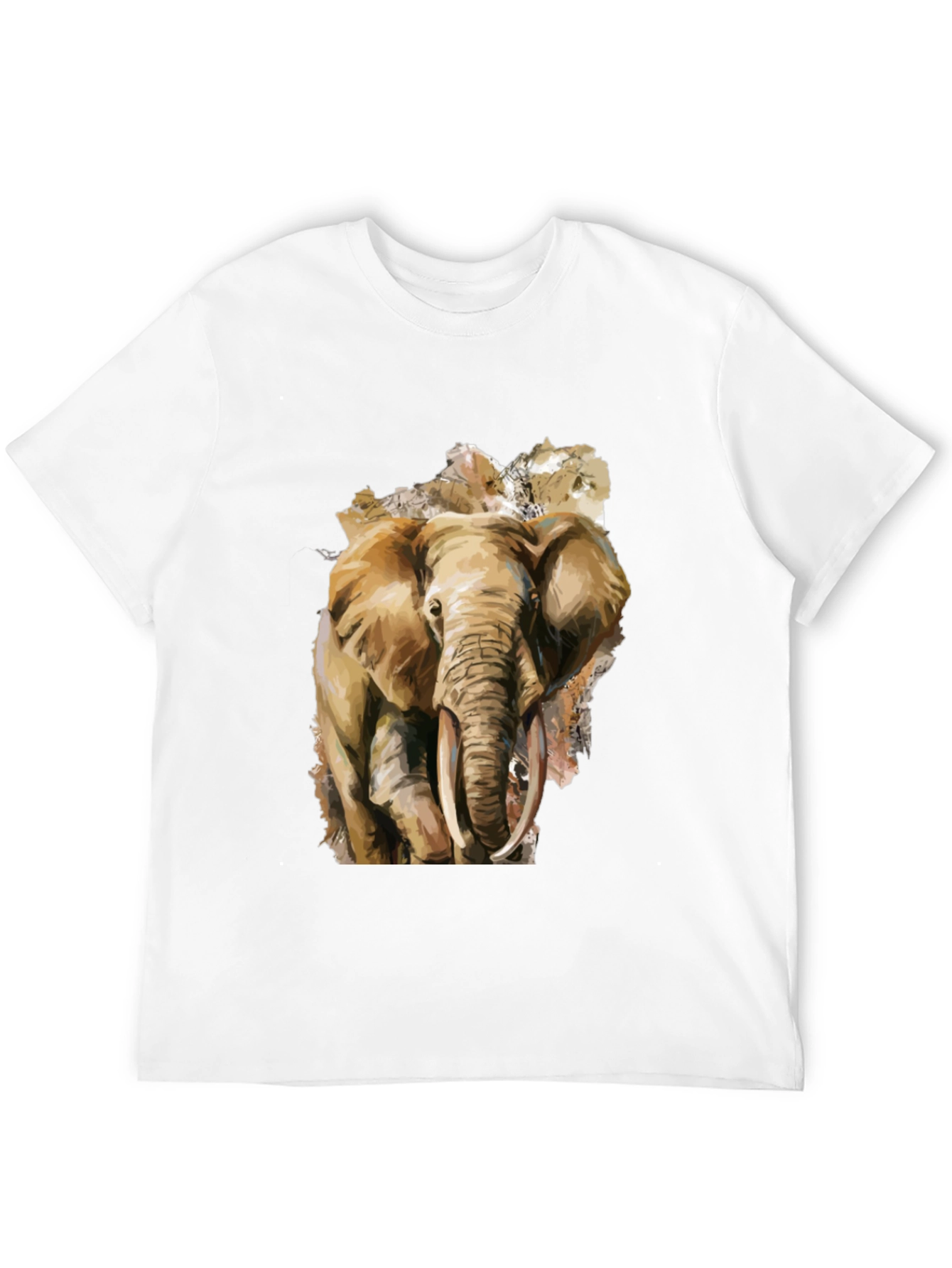 Elephant Graphic Tee - Black Cotton T-Shirt