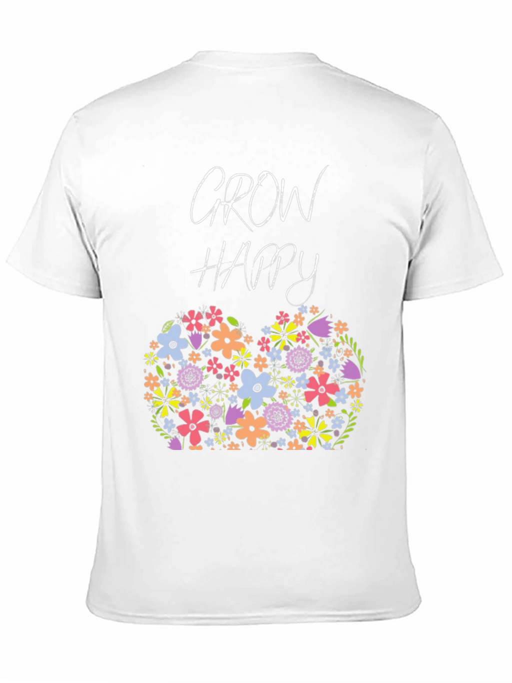 Grow Happy Floral Graphic T-Shirt