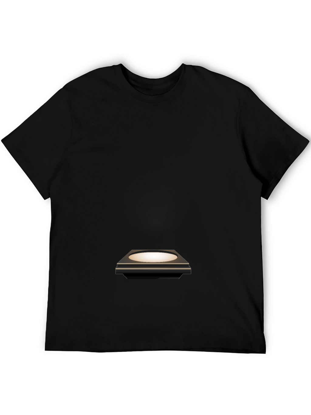 Mens Black T-Shirt with Platform Graphic