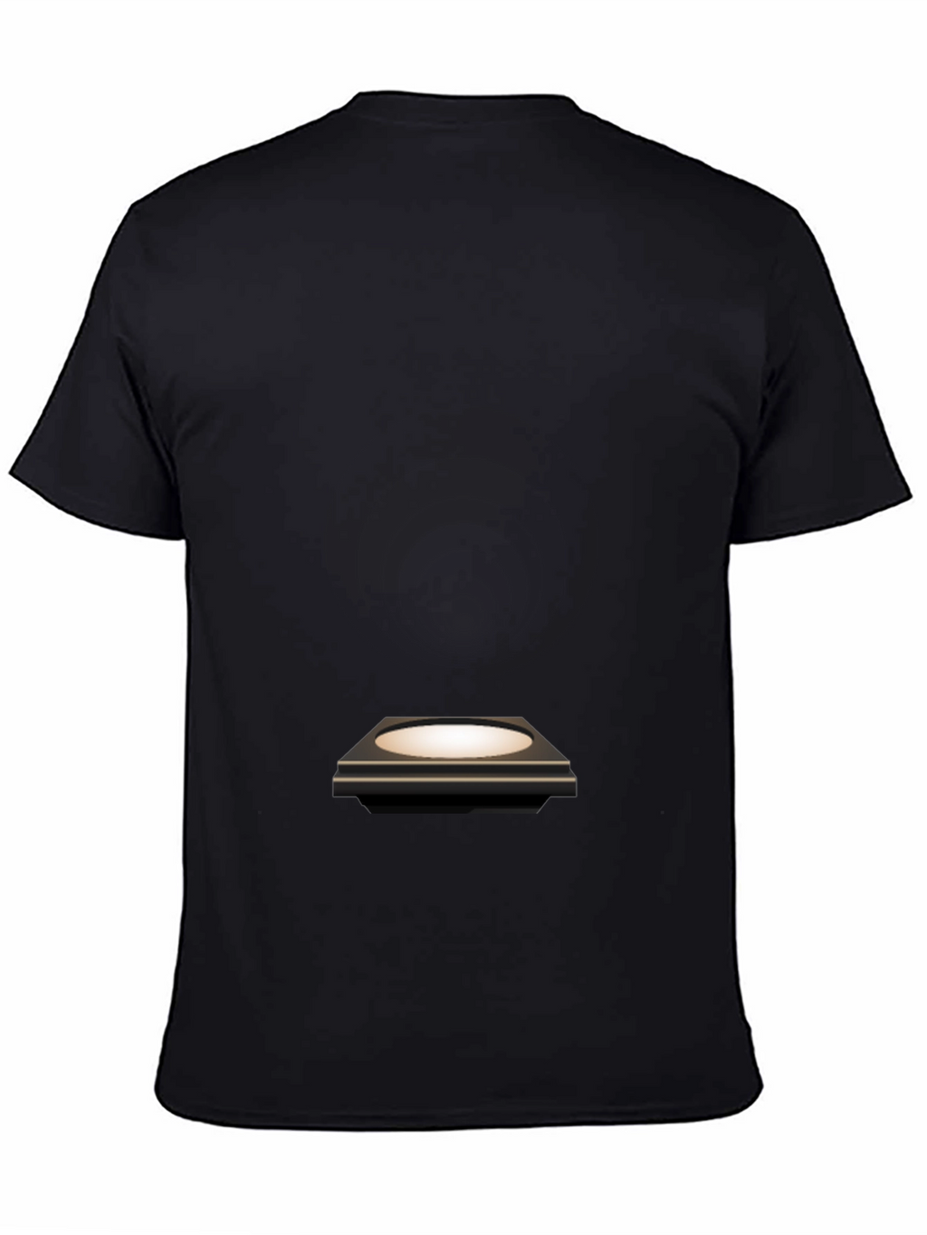 Mens Black T-Shirt with Platform Graphic