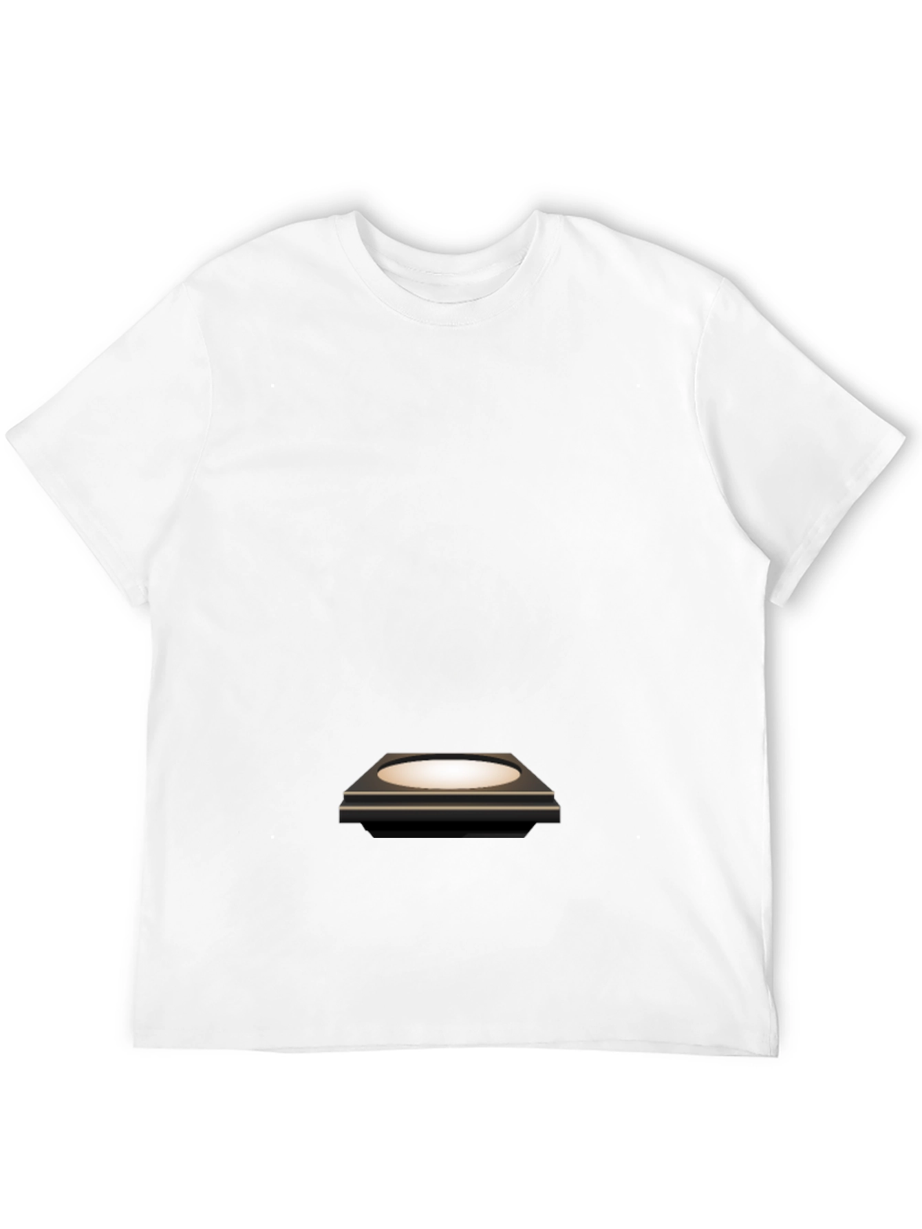Mens Black T-Shirt with Platform Graphic