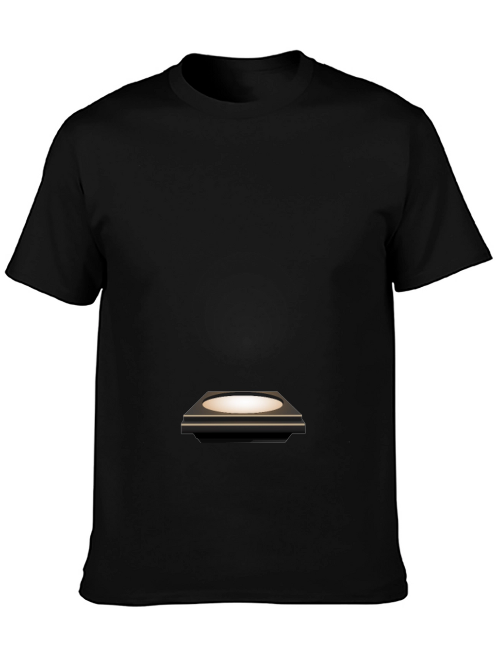 Mens Black T-Shirt with Platform Graphic