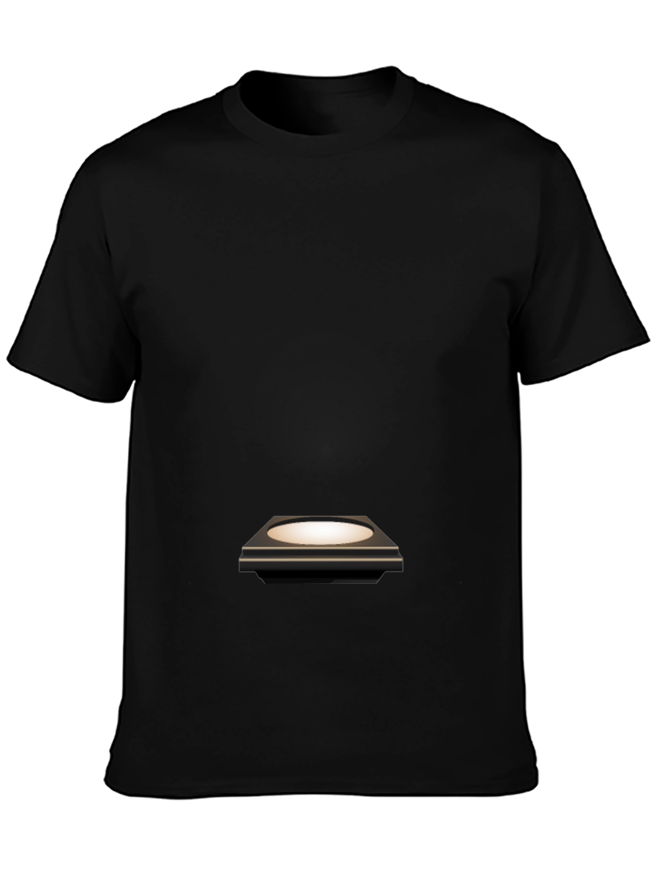 Mens Black T-Shirt with Platform Graphic