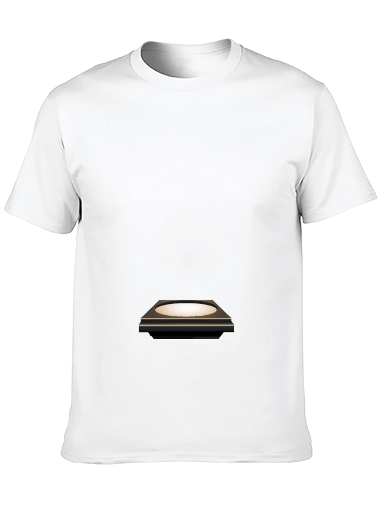 Mens Black T-Shirt with Platform Graphic