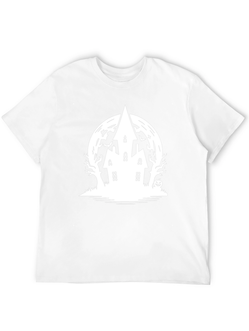 Halloween Haunted House Graphic Tee - Black