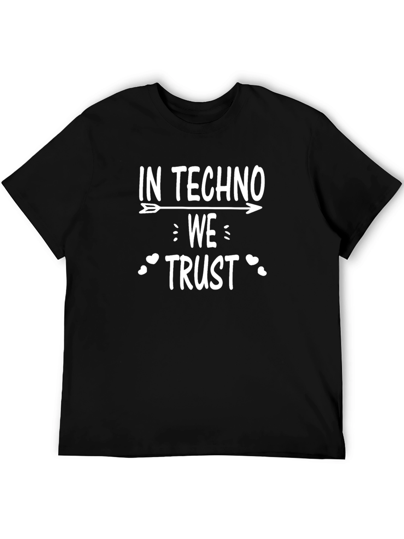In Techno We Trust Graphic Tee - Black